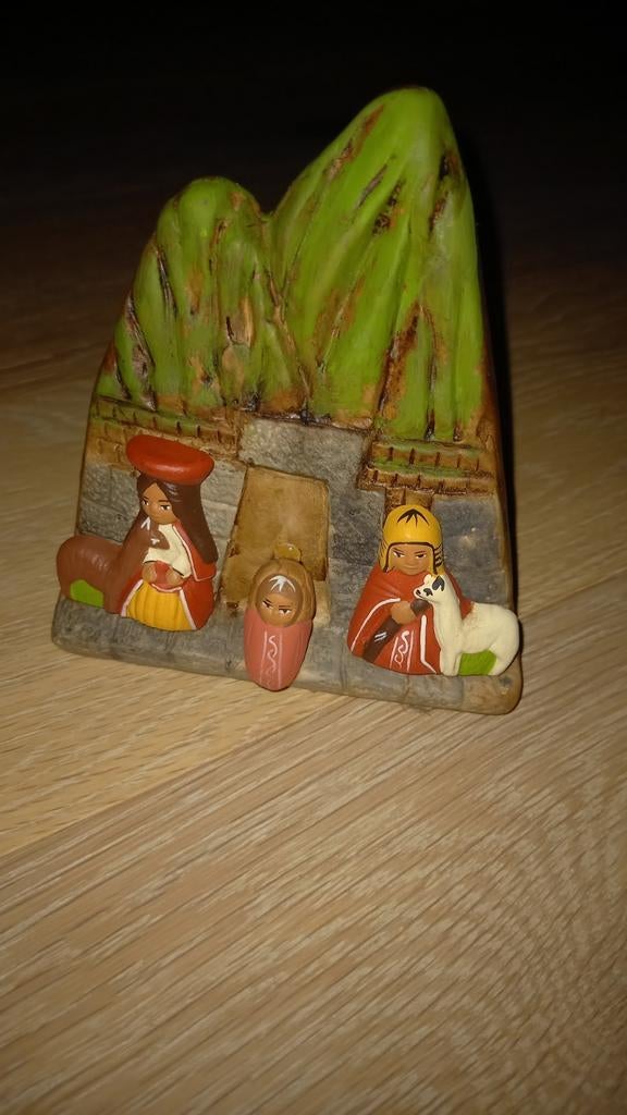 Kerststalletje in aardewerk, Verzamelen, Ophalen of Verzenden, Zo goed als nieuw