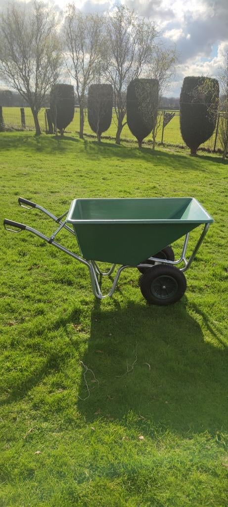 XL Kruiwagen dubbel wiel 180 liter (nieuw) 138€, Ophalen