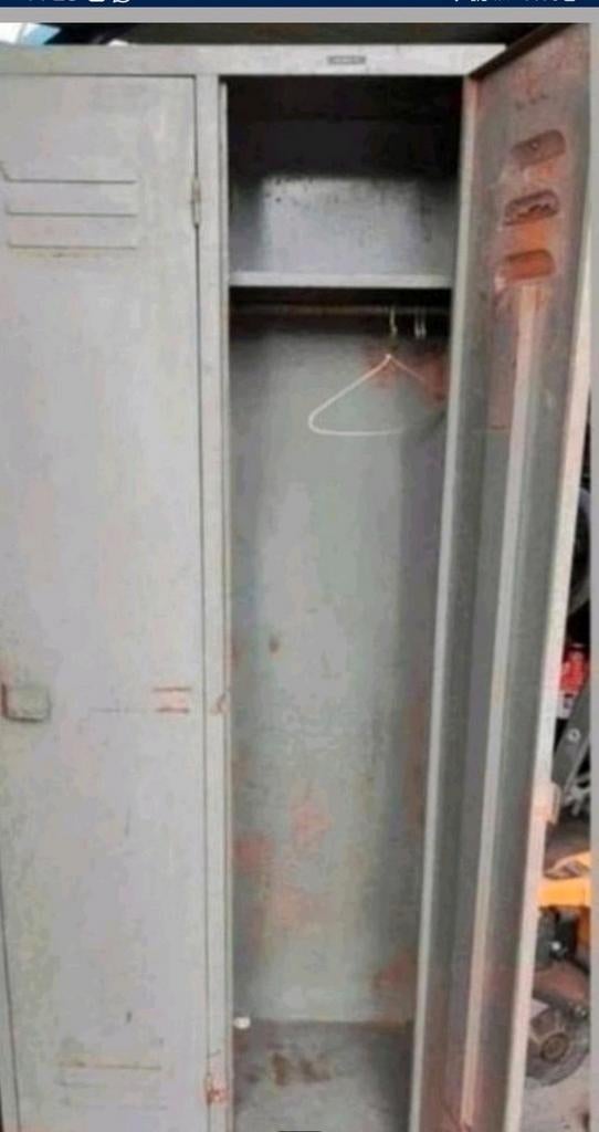 Vintage locker lockerkast metaal magazijn 6x retro opberg, Ophalen, Gebruikt