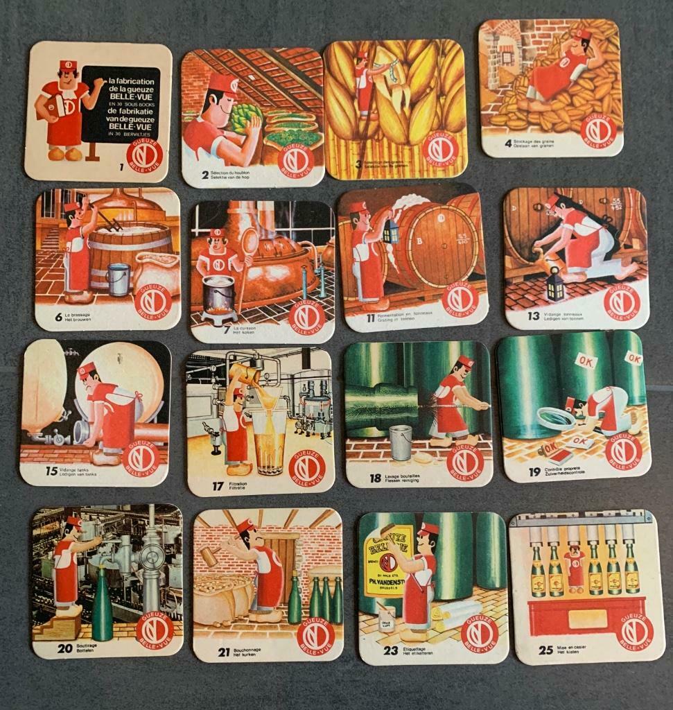 Bierviltjes Belle-Vue - fabricatie van de gueuze, Enlèvement, Utilisé, Sous-bock, Autres marques