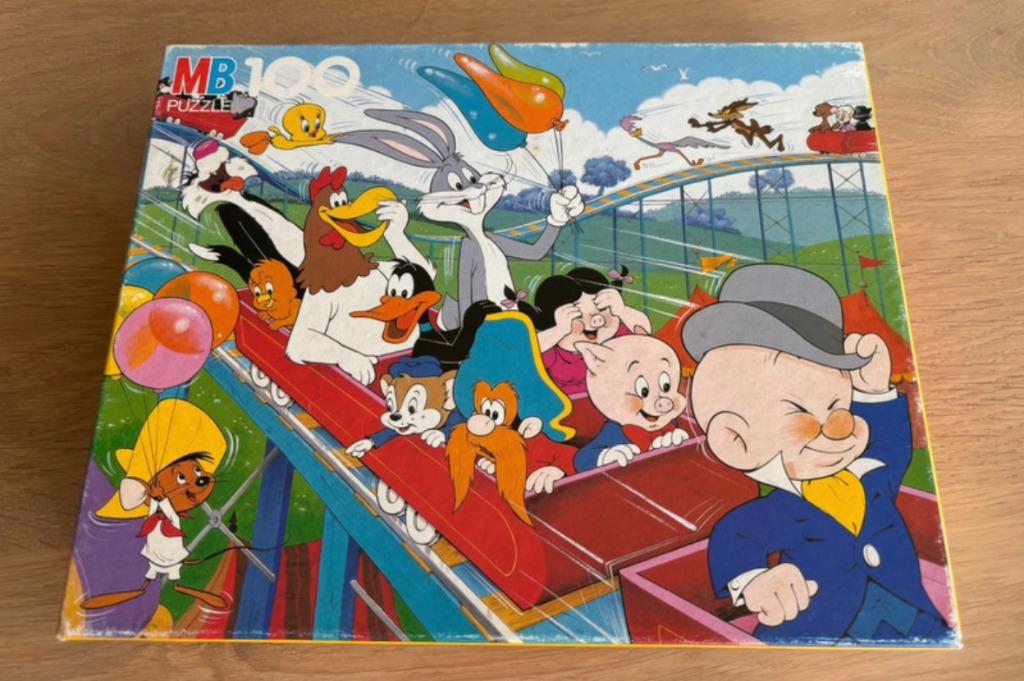 Vintage puzzel MB Looney Tunes, Verzamelen, Ophalen of Verzenden, Gebruikt