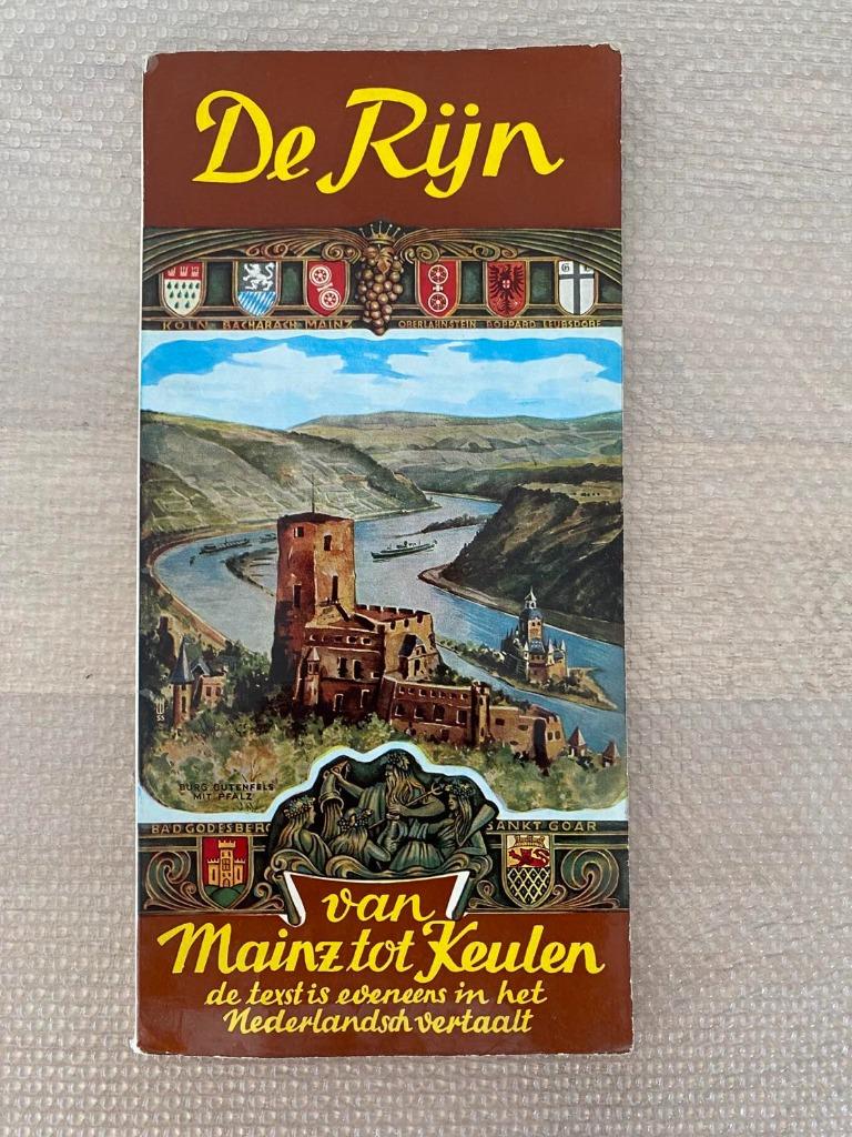 Kaart De Rijn van Mainz tot Keulen, Boeken, Atlassen en Landkaarten, Ophalen of Verzenden, Zo goed als nieuw, Duitsland, Landkaart