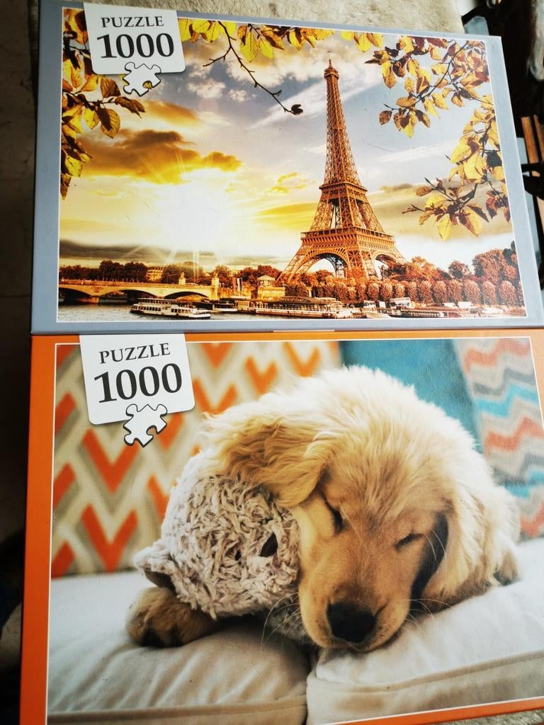Puzzels 2 stuks nog verzegeld 1000 stuks elks, Ophalen of Verzenden, 500 t/m 1500 stukjes, Nieuw, Legpuzzel