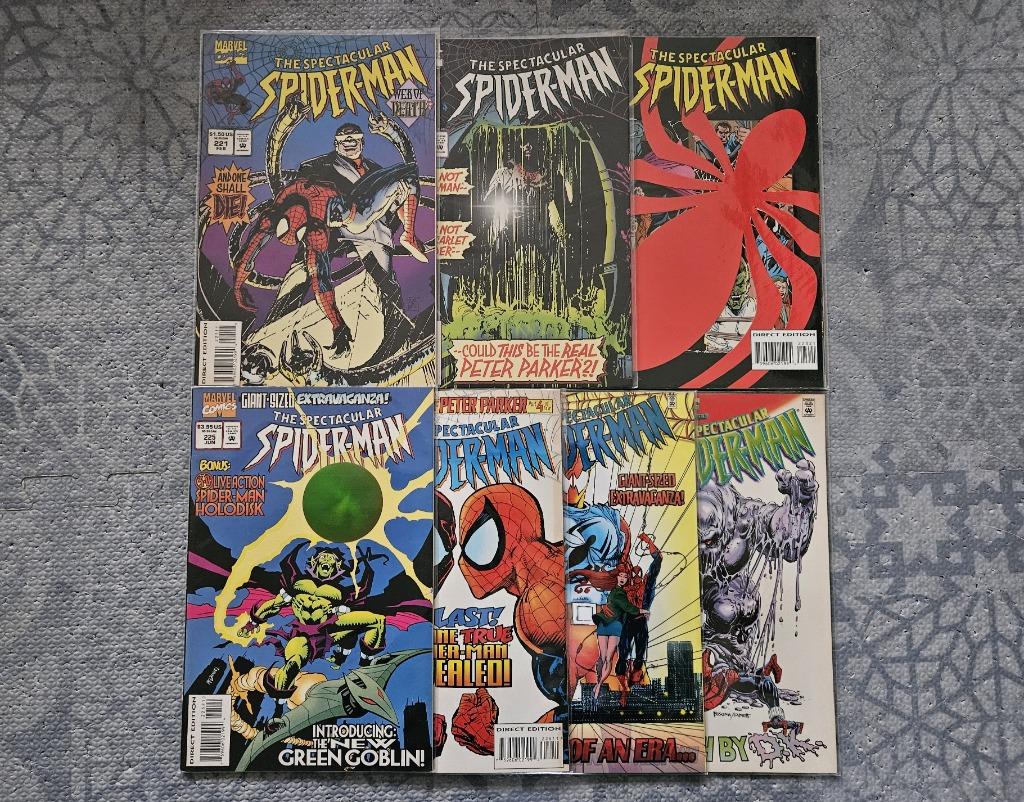 the Spectacular Spider-Man #221-223, 225-226 & 229-230 (1995, Plusieurs comics, Enlèvement ou Envoi, Utilisé