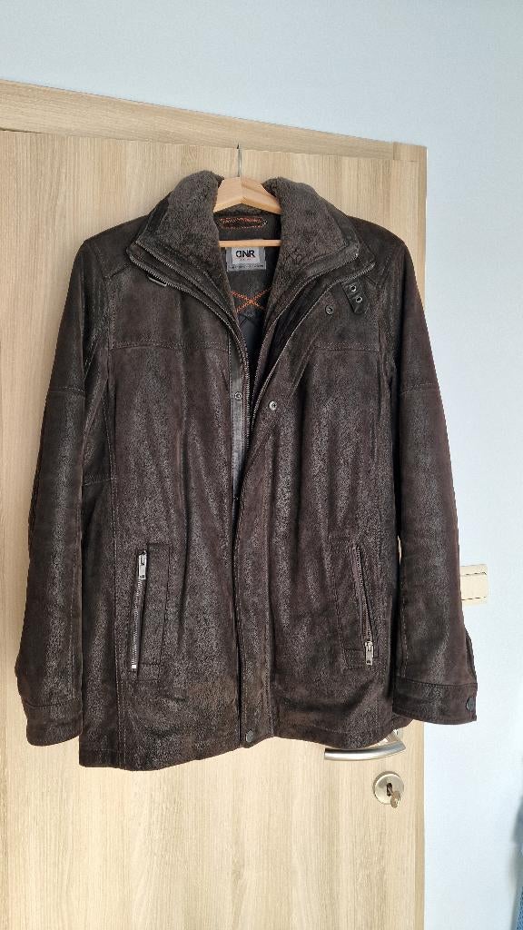 Heren leren winterjas Duits kwaliteitsproduct, DNR merk, Kleding | Heren, Ophalen, Bruin, Maat 48/50 (M), Zo goed als nieuw
