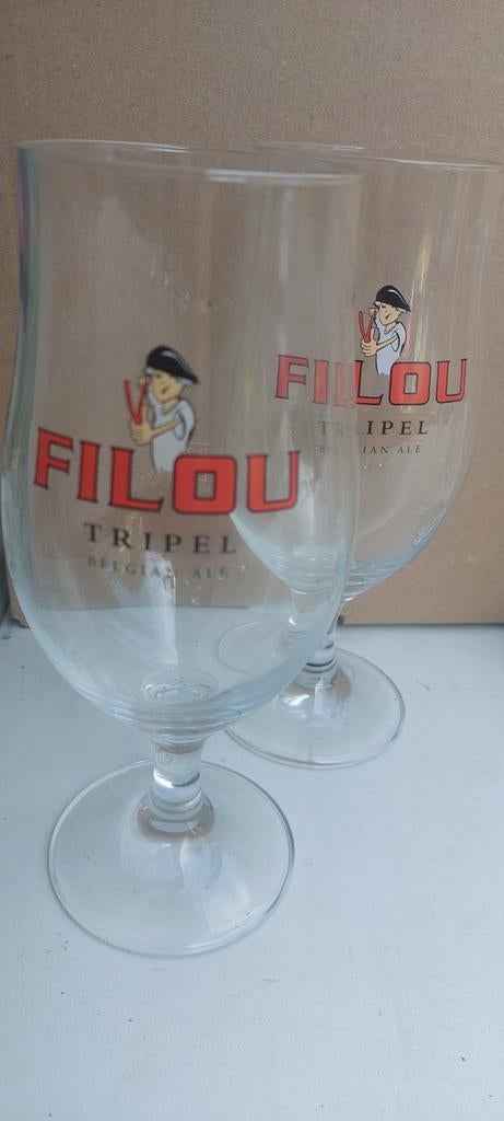 2 verres filou, Collections, Marques de bière, Enlèvement ou Envoi, Comme neuf
