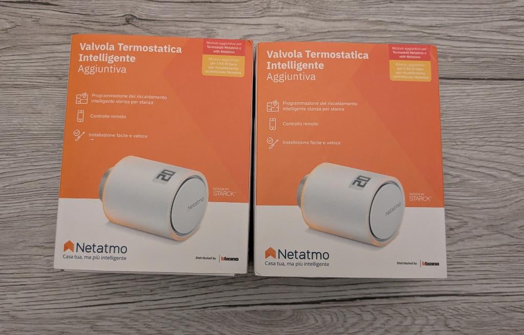 2x Netatmo Slimme Radiatorkraan, Bricolage & Construction, Enlèvement ou Envoi, Comme neuf, Thermostat