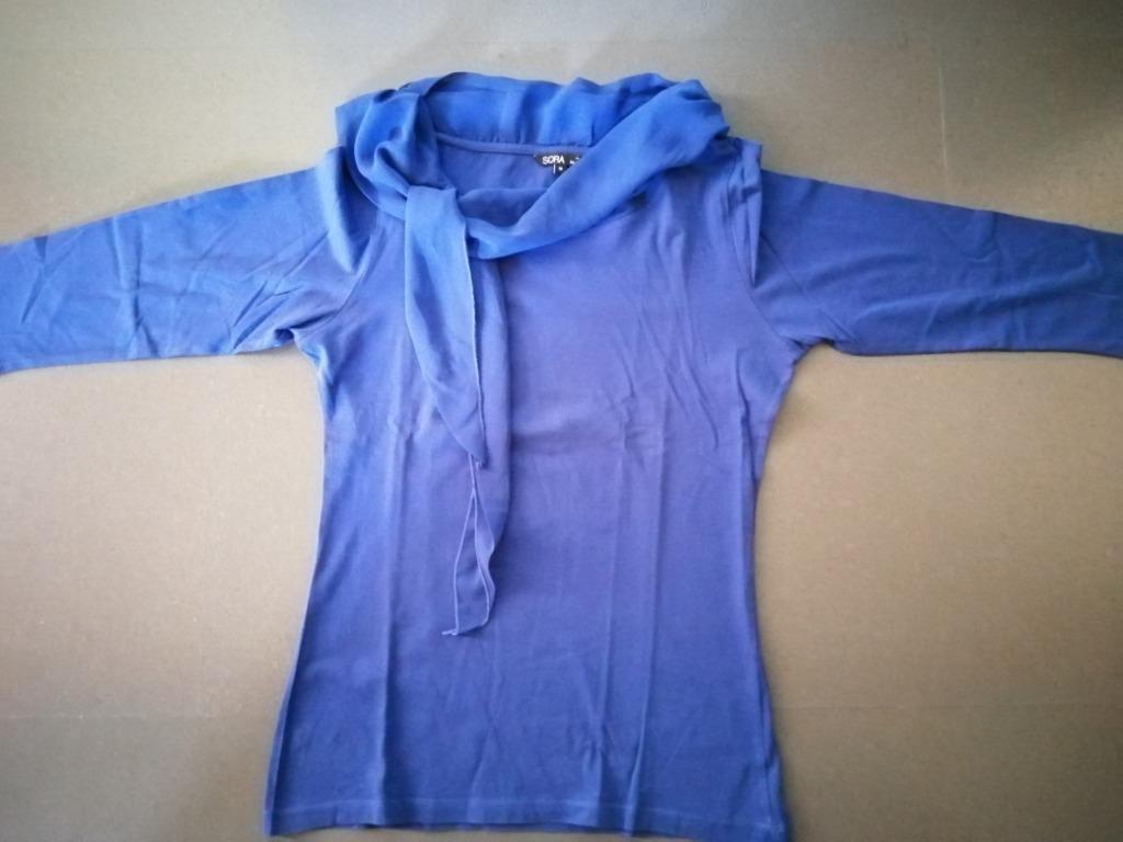 T-shirt longsleeve van Sora, Kleding | Dames, T-shirts, Maat 38/40 (M), Blauw, Sora, Ophalen of Verzenden