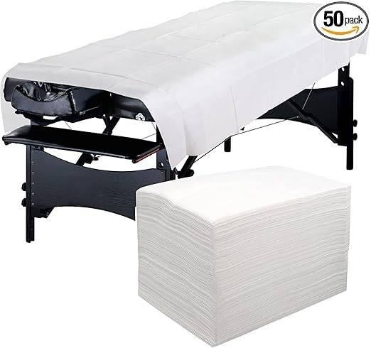 Set van 50 wegwerplakens massagetafel | GRATIS LEVERING