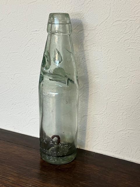 Glazen knikkerfles, limonadefles Julien Ponty Bruxelles., Ophalen