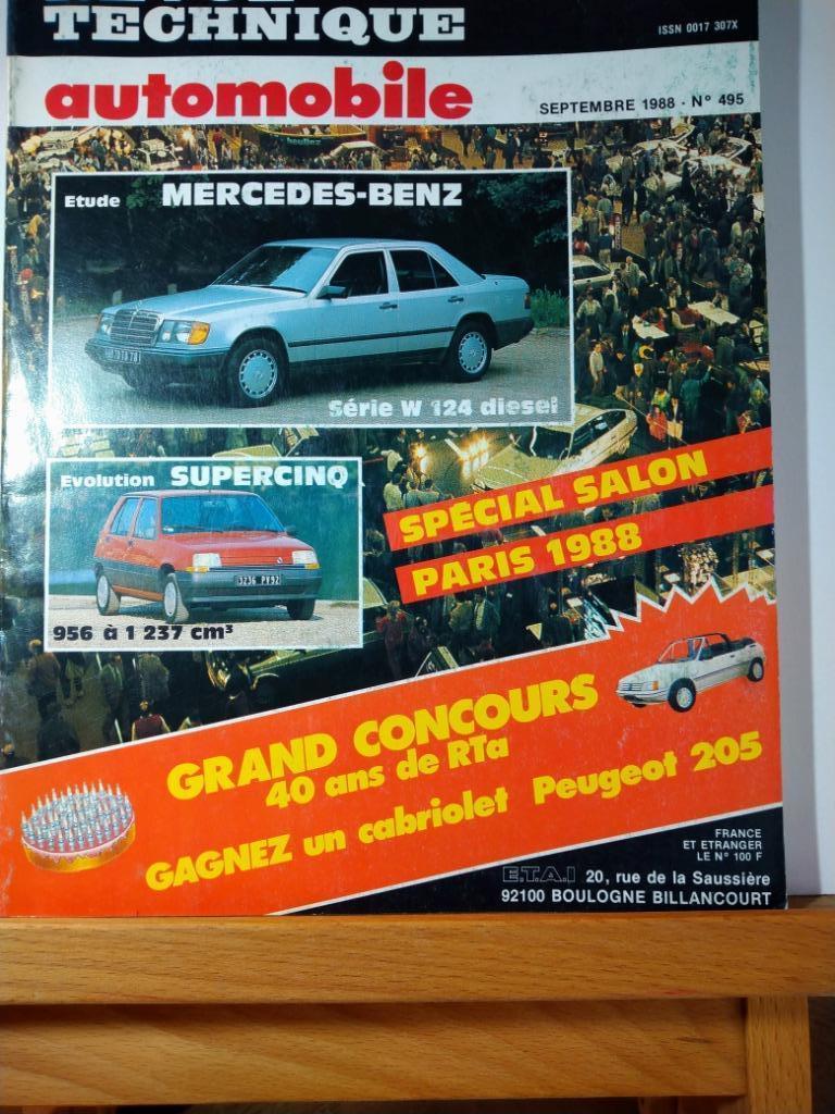 RTA - Mercedes W 124 - Renault Supercinq - n 495, Autos : Divers, Modes d'emploi & Notices d'utilisation, Envoi