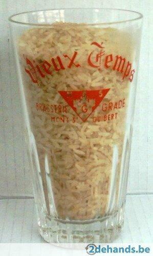 Bier brouwerij glas Vieux temps Br. Grade Mont-Saint-Guibert, Enlèvement ou Envoi, Utilisé