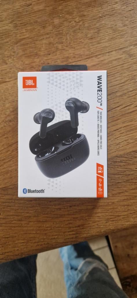 jbl zwarte draadloze oortelefoon, Ophalen