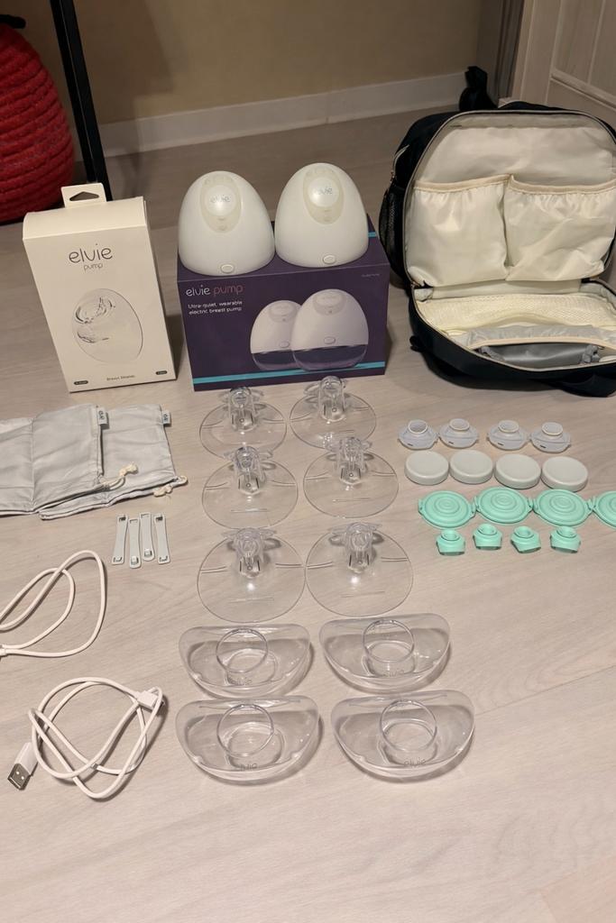 Elvie Pump Elektrische Borstkolf Dubbelzijdig., Ophalen of Verzenden, Zo goed als nieuw, Borstkolf