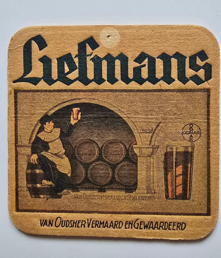 Liefmans onderzetter Bierviltje Bierdeckel Onderzetter, Verzamelen, Biermerken, Gebruikt, Viltje(s), Ophalen of Verzenden
