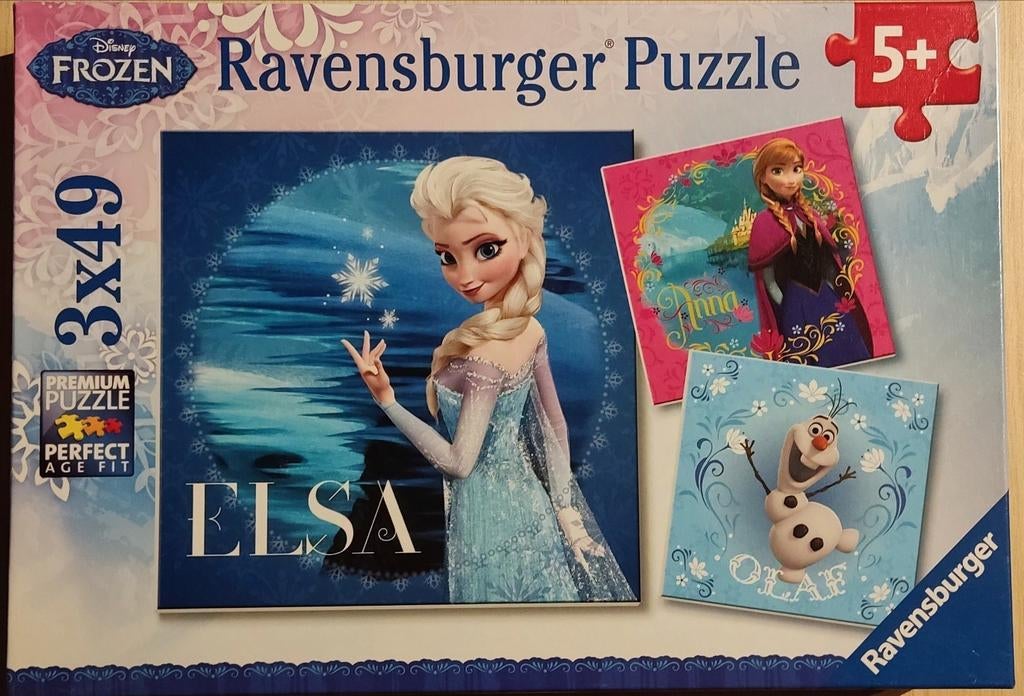 ️ Frozen Puzzelmagie + Spaarpotplezier!, Ophalen, Zo goed als nieuw