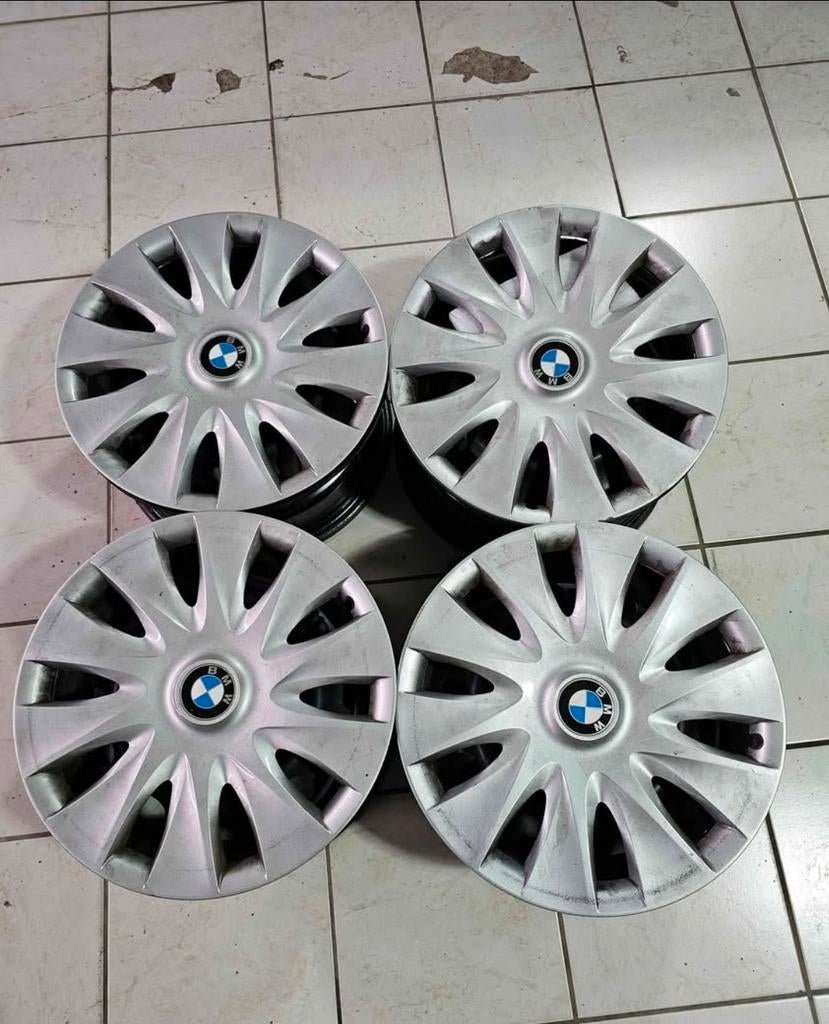 Jantes tôle BMW d'origine avec enjoliveur pour serie 1 f20/f, Ophalen, Zo goed als nieuw