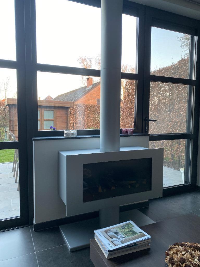 Vrijstaande design gashaard /kachel - Dik Geurts, Huis en Inrichting, Kachels, Ophalen, Gas, Zo goed als nieuw, Vrijstaand