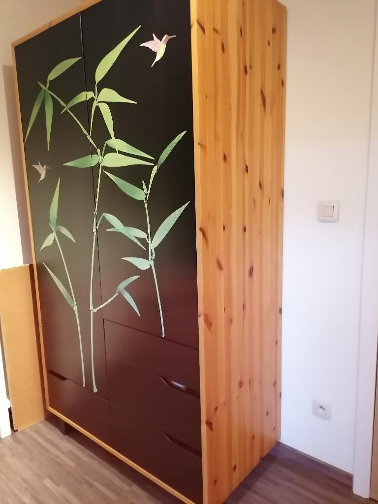 Armoire Ikea Mandal, Enlèvement, Utilisé, Pin, Avec tablette(s)