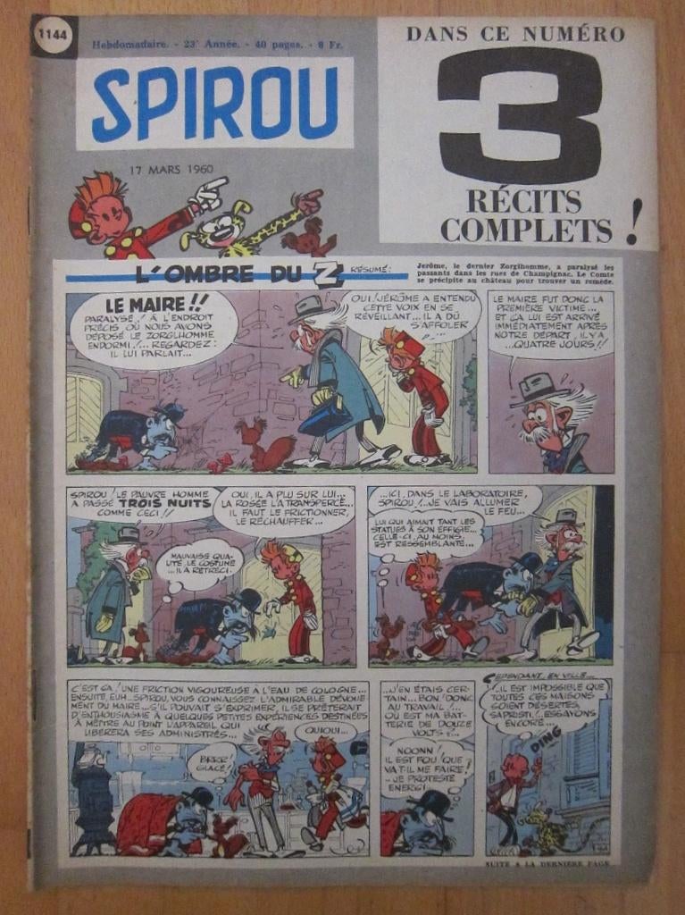 Hebdo Spirou 1144 + mini-récit n°10 (1960), Enlèvement ou Envoi, Une BD, Comme neuf, Collectif
