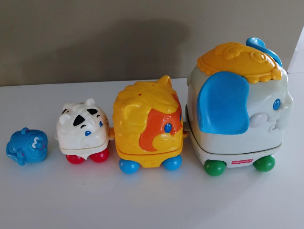 fisher-price vintage babyspeelgoed op wieltjes, op elkaar en, Kinderen en Baby's, Speelgoed | Fisher-Price, Ophalen of Verzenden
