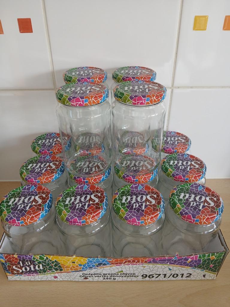 Bocaux vides propres 350ml avec couvercle hermétique, Comme neuf, Verre, Enlèvement, Autres styles
