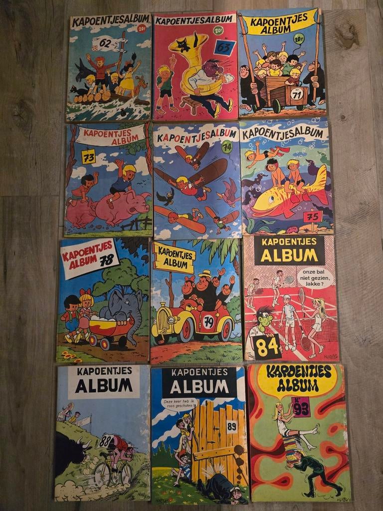 12 x kapoentjesalbum 1964-1969, Boeken, Ophalen of Verzenden, Meerdere stripboeken, Gelezen, Jef Nys