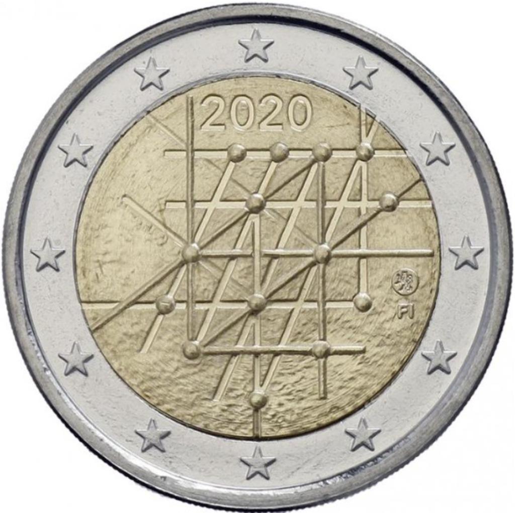 2 euro Finland 2020 Universiteit van Turku, Postzegels en Munten, Ophalen of Verzenden, Finland, 2 euro