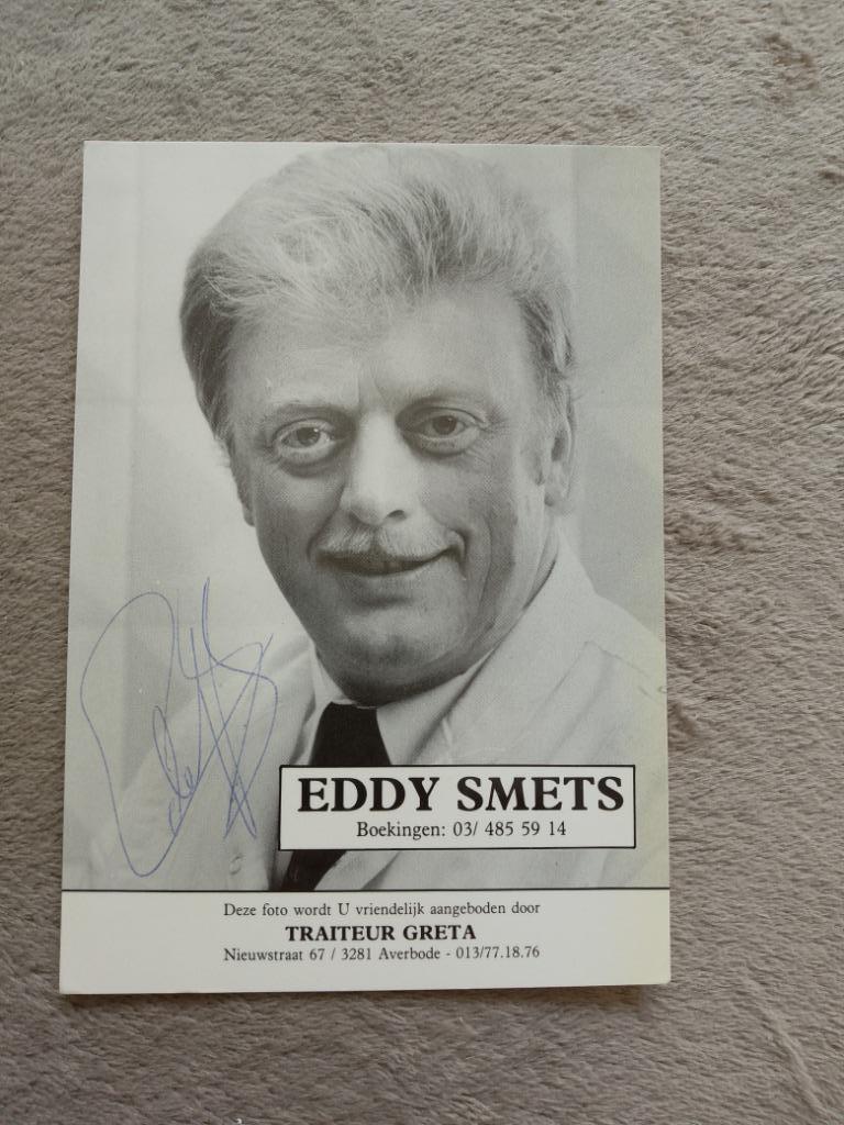 Fotokaart met handtekening Eddy Smets, Ophalen of Verzenden