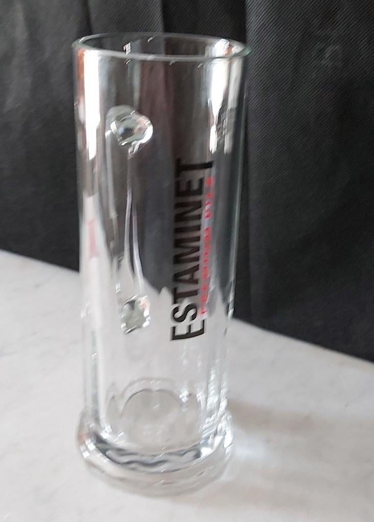 Groot estaminet glazen pot 0.50 liter, Ophalen of Verzenden, Zo goed als nieuw, Palm