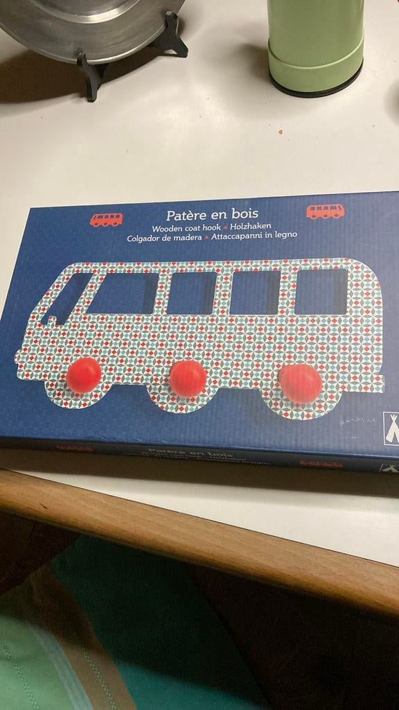 Nouveau porte-manteau à motif de bus 36 x 16 cm, Enlèvement