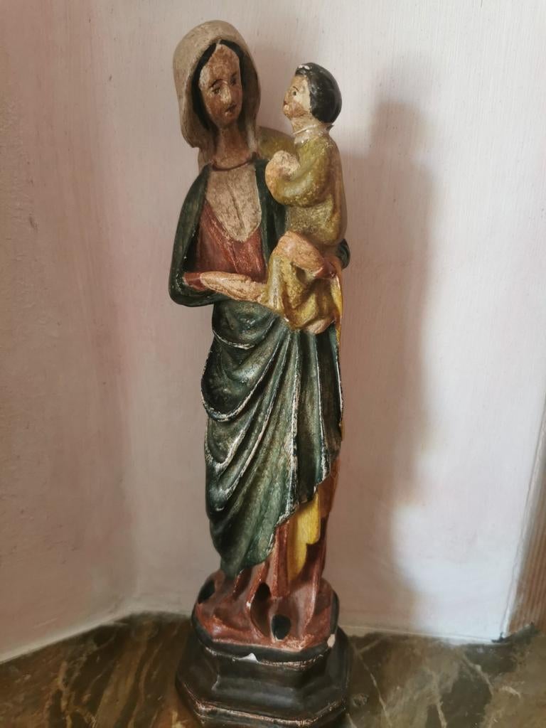 2 anciennes statues de saints, Enlèvement ou Envoi