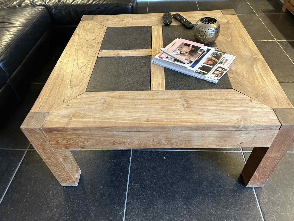 Salontafel teak, Ophalen, Gebruikt, Teakhout