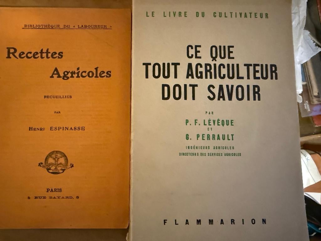 Recettes agricoles + Ce que tout Agriculteur doit savoir, Antiquités & Art, Antiquités | Livres & Manuscrits, Envoi