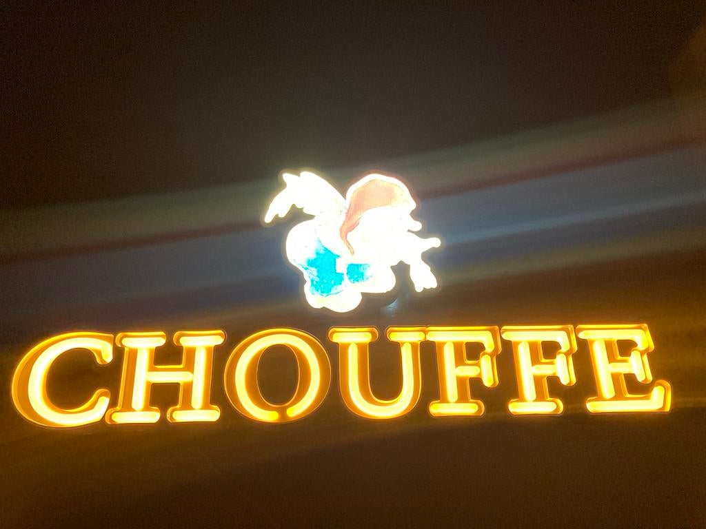 Gloednieuwe neon led sign La Chouffe, Ophalen of Verzenden, Nieuw, Reclamebord, Plaat of Schild, Duvel