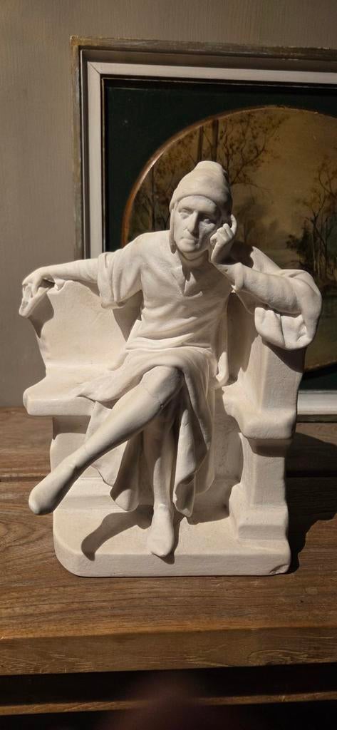 Antieke sculptuur van Dante Alighieri, Antiquités & Art, Art | Sculptures & Bois, Enlèvement
