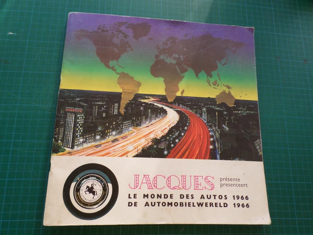 Livre chocolat Jacques « LE MONDE DES AUTOS » - 1966, Ophalen of Verzenden, Gelezen, Chocolat "Jacques", Prentenboek