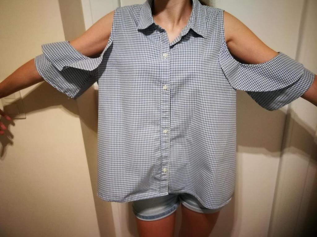 Geruit bloesje - Abercrombie - maat L (42), Kleding | Dames, Blauw, Maat 42/44 (L), Ophalen of Verzenden, Zo goed als nieuw
