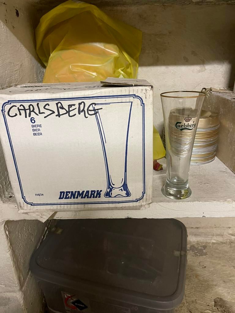 Verres Carlsberg, 6 pièces, Collections, Enlèvement