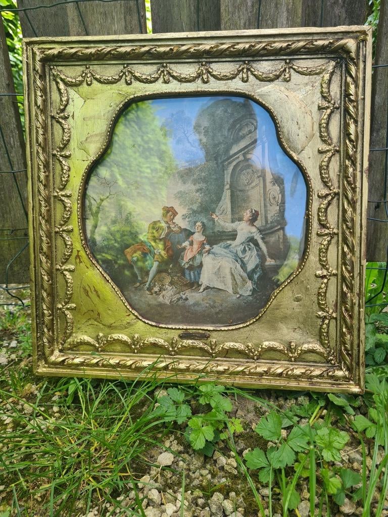 Cadre ancien avec reproduction, Enlèvement ou Envoi