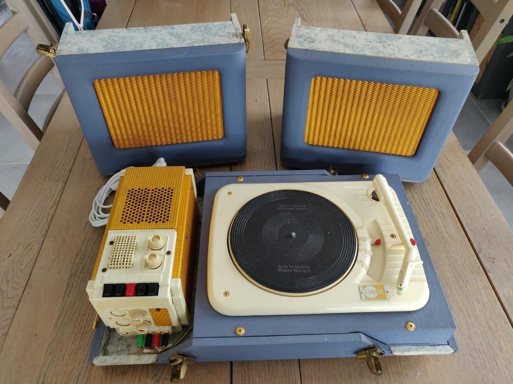 Claude Paz et Visseaux électrophone vintage, Enlèvement ou Envoi, Utilisé, Tourne-disque, Autres marques