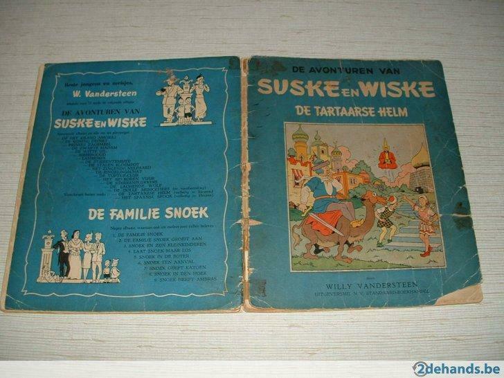 suske en wiske de tartaarse helm blauwe reeks  1e druk 1953, Gelezen, Willy Vandersteen, Eén stripboek, Ophalen of Verzenden