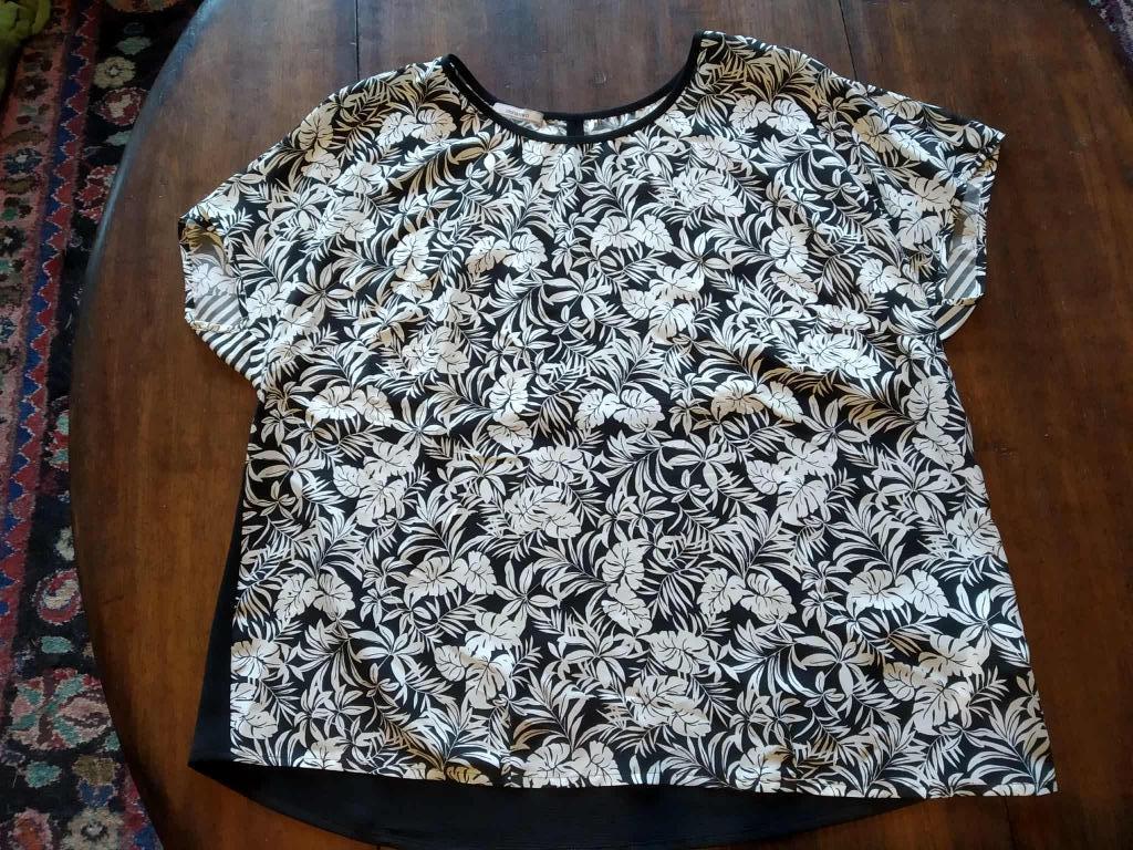 elena miro viscose t-shirt zwart-wit motief maat 44, Overige kleuren, Maat 42/44 (L), Ophalen of Verzenden, Zo goed als nieuw