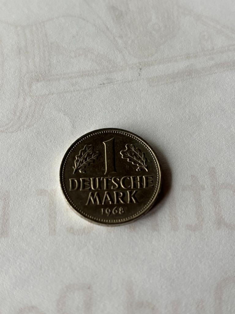 muntstuk 1 Duitse Mark 1968 (D), Ophalen of Verzenden, Duitsland, Losse munt