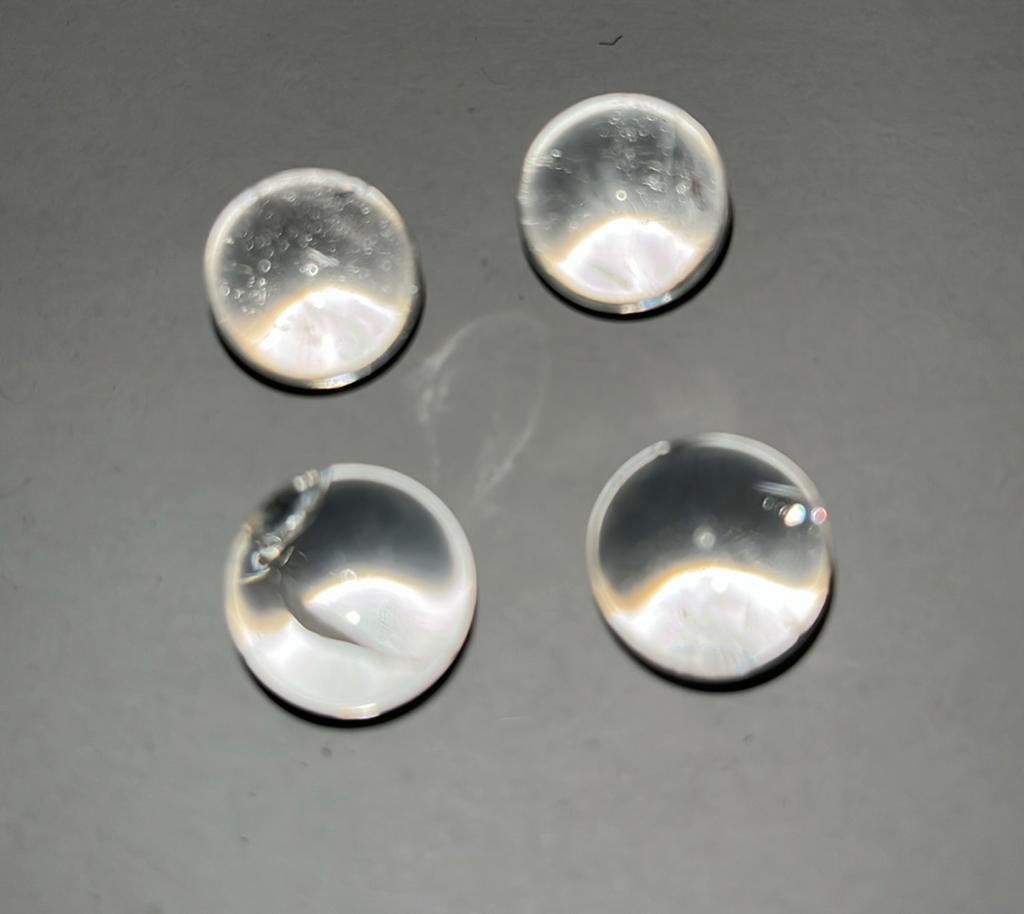 Gepolijste kwarts bolletjes - 4st - 15gram totaal - 14mm dia, Enlèvement ou Envoi, Neuf