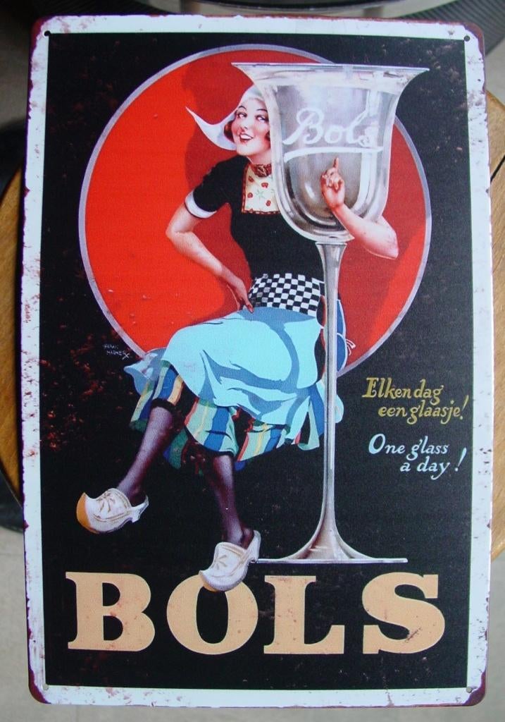 BOLS REKLAME -METAAL-, Verzamelen, Merken en Reclamevoorwerpen, Ophalen of Verzenden