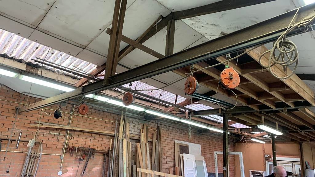 Katrol 5 stuks met rail, Doe-het-zelf en Bouw, Ophalen, Gebruikt