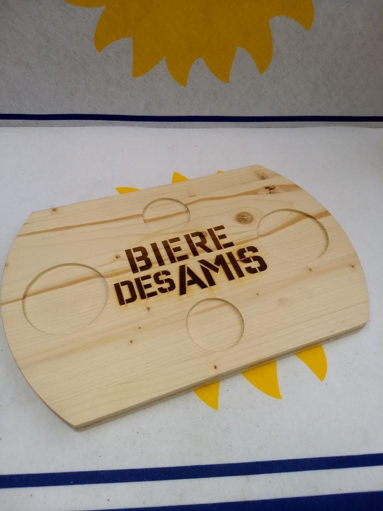 Plateau dienblad Biere des Amis. 24,5 x 37 cm. Hout., Verzamelen, Ophalen of Verzenden, Nieuw