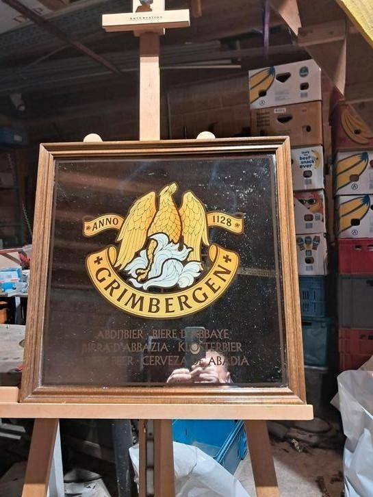Reclame spiegels, Verzamelen, Biermerken, Ophalen, Leffe