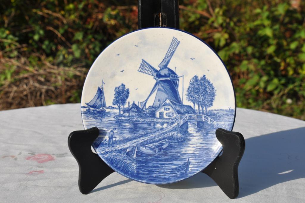 §  assiette murale decorative delft moulin (18), Antiquités & Art, Enlèvement ou Envoi